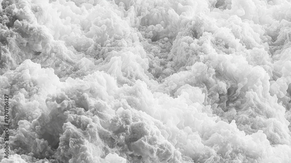 Fototapeta premium Crystal-clear seamless white cloud waves, intricate sky ripple patterns for overlays.