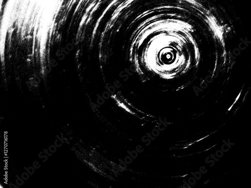 underground, light at the end of the tunnel, abstract concentric black and white background
