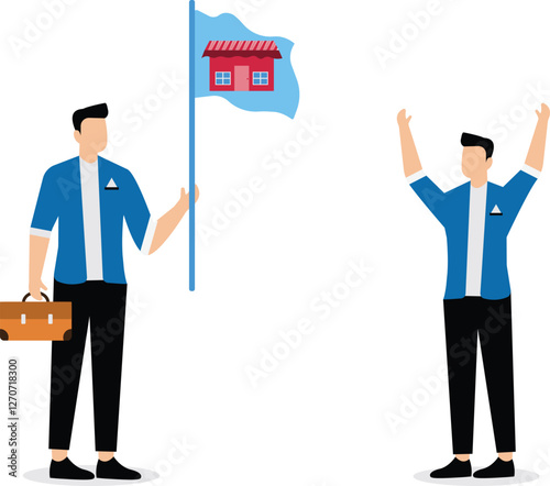 Customer satisfaction abstract concept