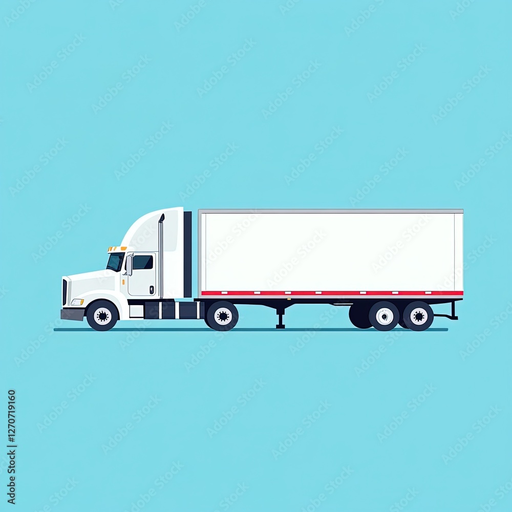 truck with trailer. Vector single icon design truck with trailer. Vector single icon design