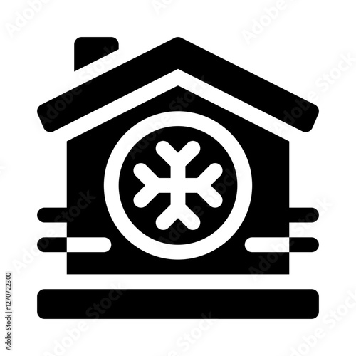Cold storage glyph icon