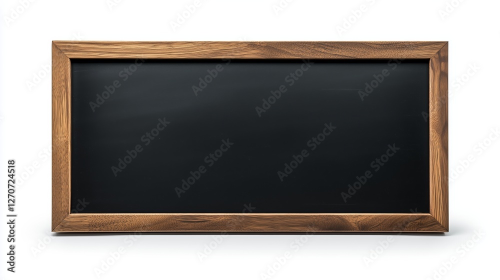 Blank blackboard in wooden frame isolated on white background Blank blackboard in wooden frame isolated on white background