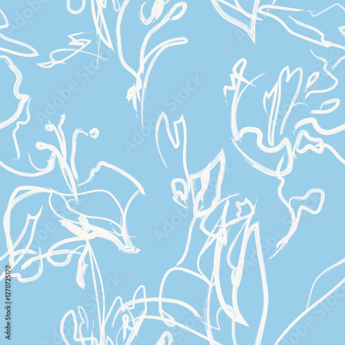 Pastel Abstract Floral Seamless Pattern Design