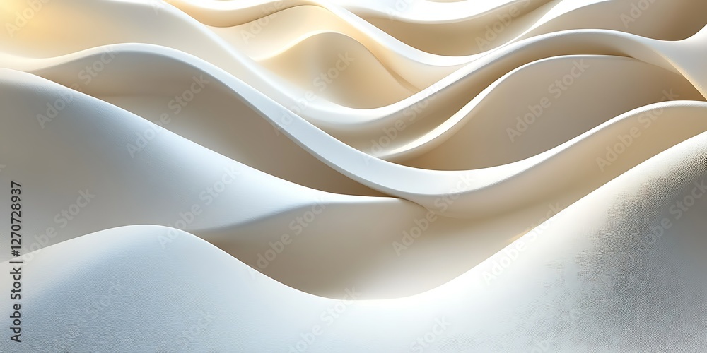 Obraz premium Abstract White Waves Background (2)