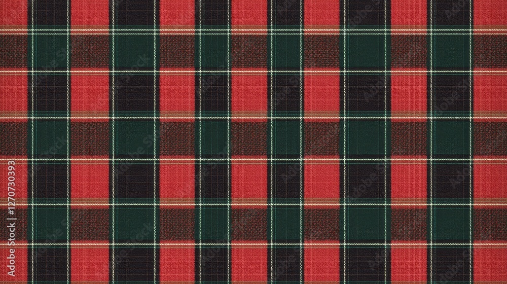 Obraz premium Red and Green Plaid Texture Pattern Design, Fabric Background, Christmas Concept Plaid, Texture