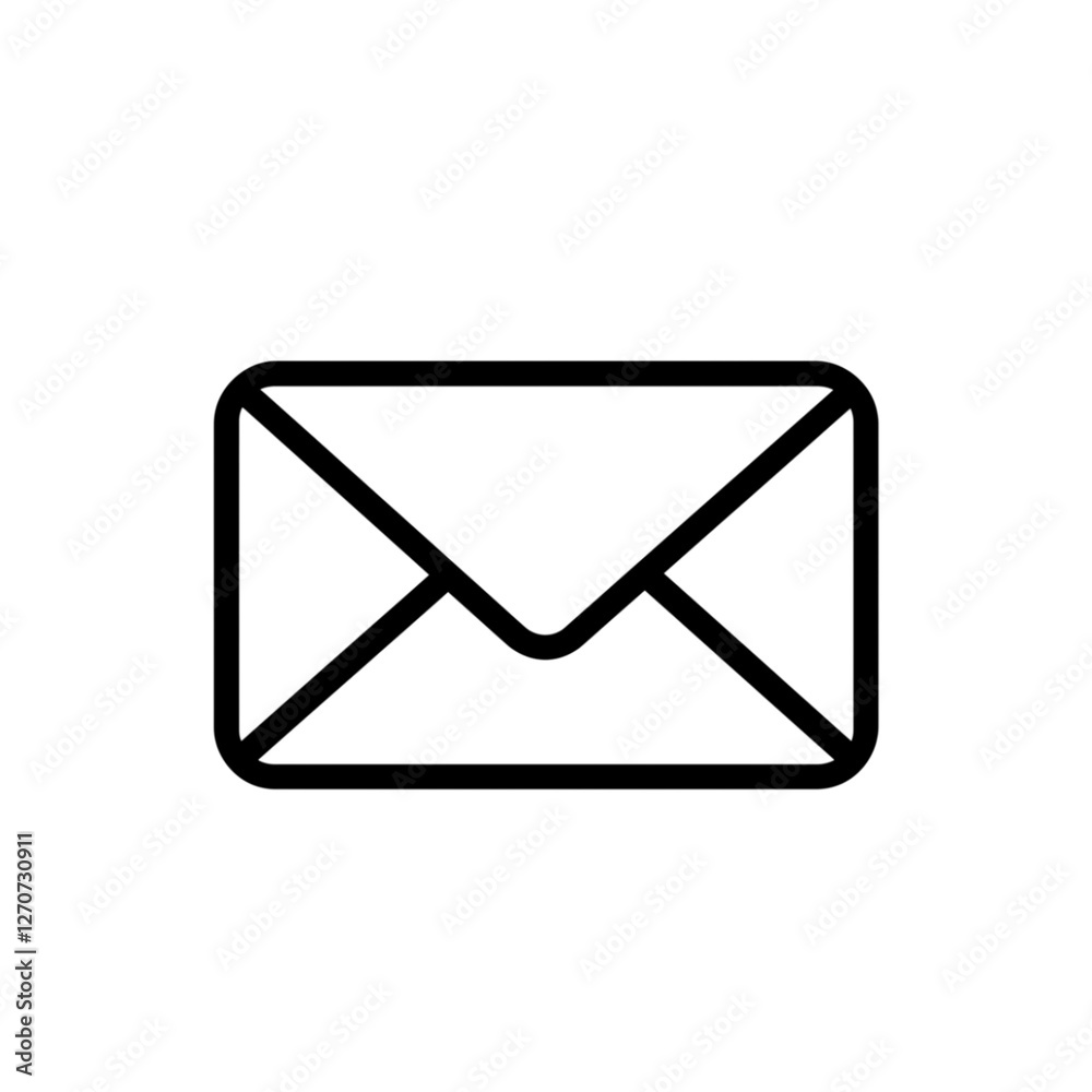 Simple envelope icon representing communication and messaging. Ideal for digital design and applications Simple envelope icon representing communication and messaging. Ideal for digital design and applications