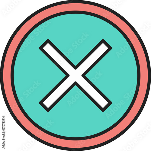 Do Not Cross Vector Icon