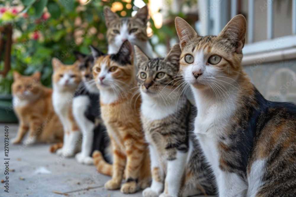 Diverse group of cute cats Diverse group of cute cats