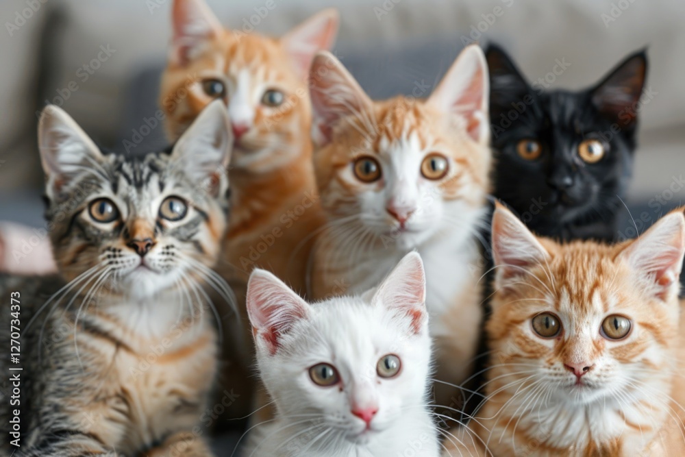 Diverse group of cute cats Diverse group of cute cats