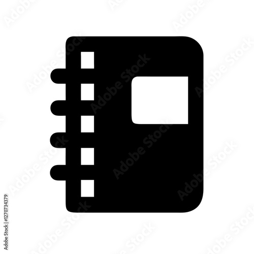 Spiral Bound Notebook Icon Design Element for Applications and Websites