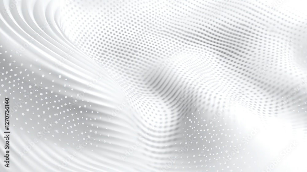 Abstract white wavy background with dotted texture. Abstract white wavy background with dotted texture.