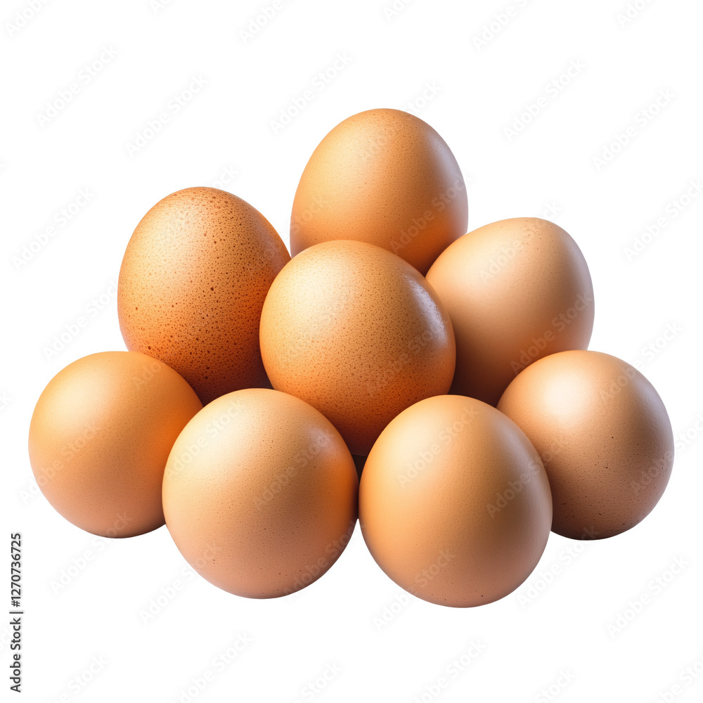 Fresh brown eggs isolated on transparent background. Fresh brown eggs isolated on transparent background.