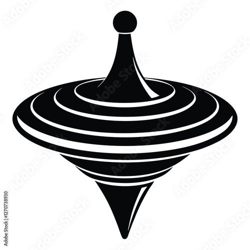 vector illustration of a spinning top
