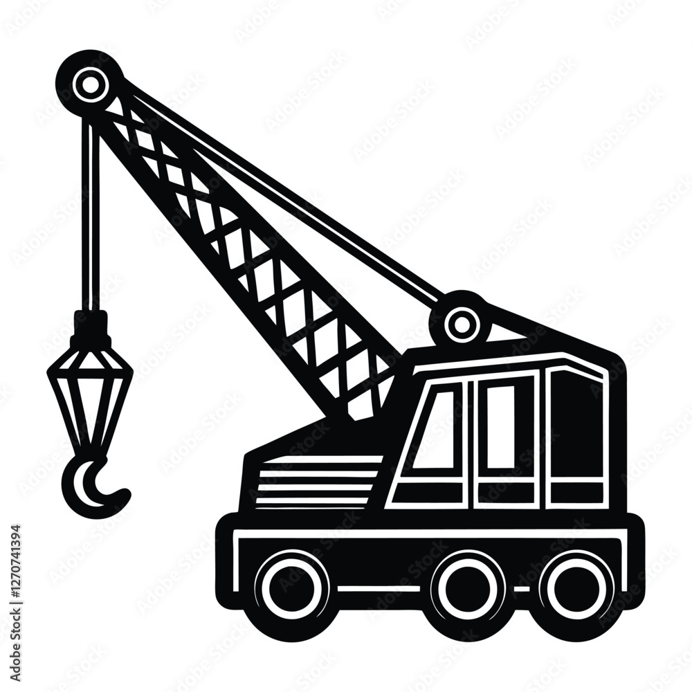Naklejka premium Vector illustration of a crane