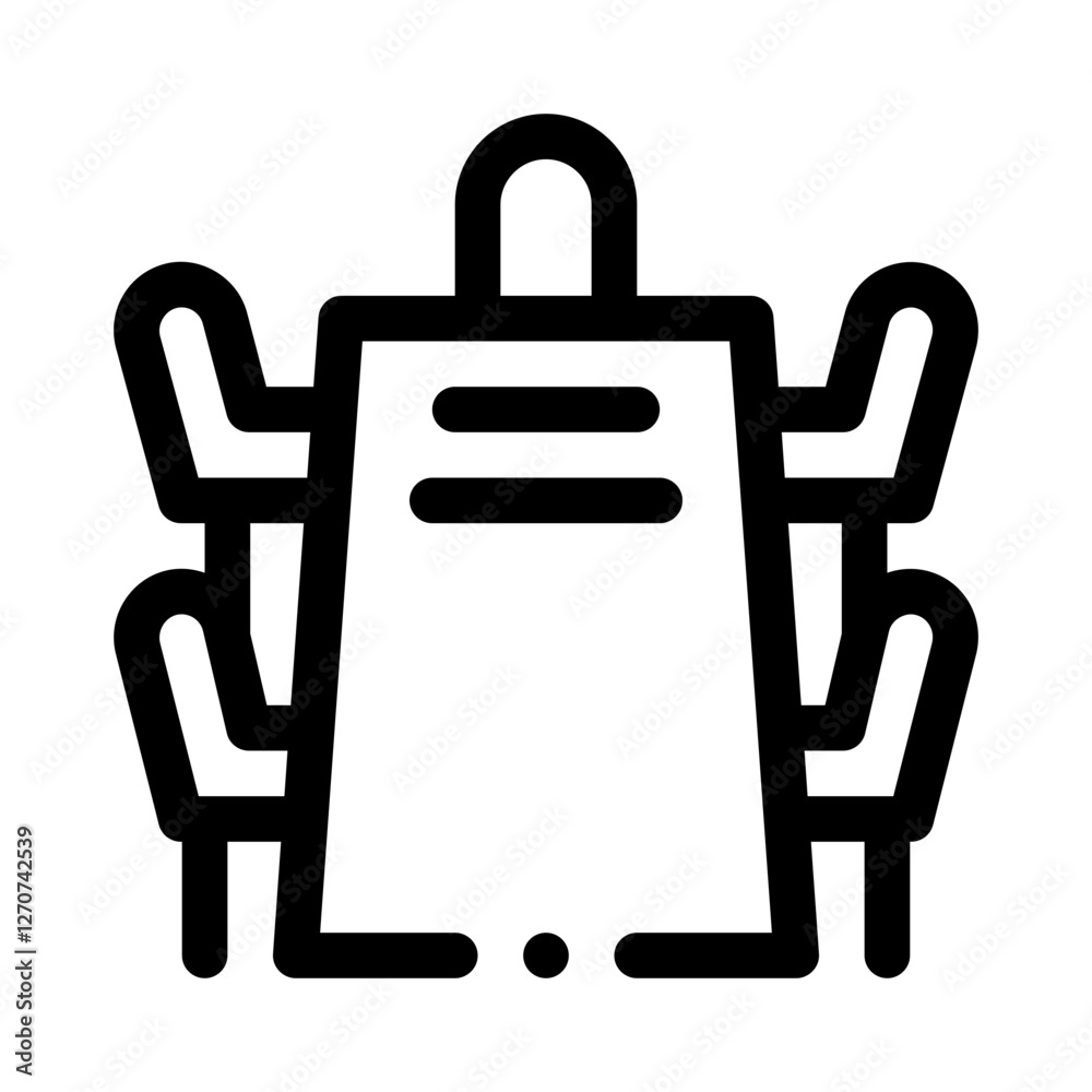 Boardroom Table line icon Boardroom Table line icon