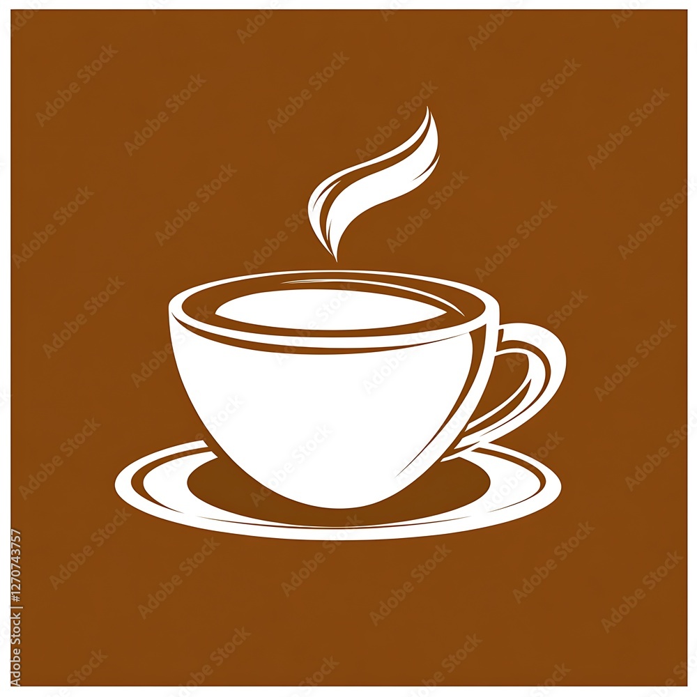 Obraz premium Simple coffee cup graphic design