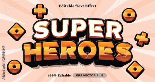 super heroes editable text effect, text style