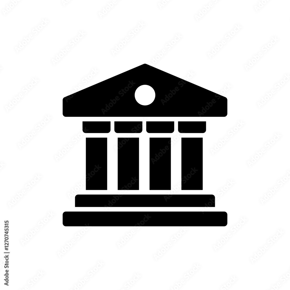Bank icon vector illustration. Bank sign and symbol, museum, university Bank icon vector illustration. Bank sign and symbol, museum, university