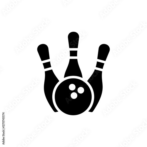 Bowling icon vector illustration. bowling ball and pin sign and symbol.