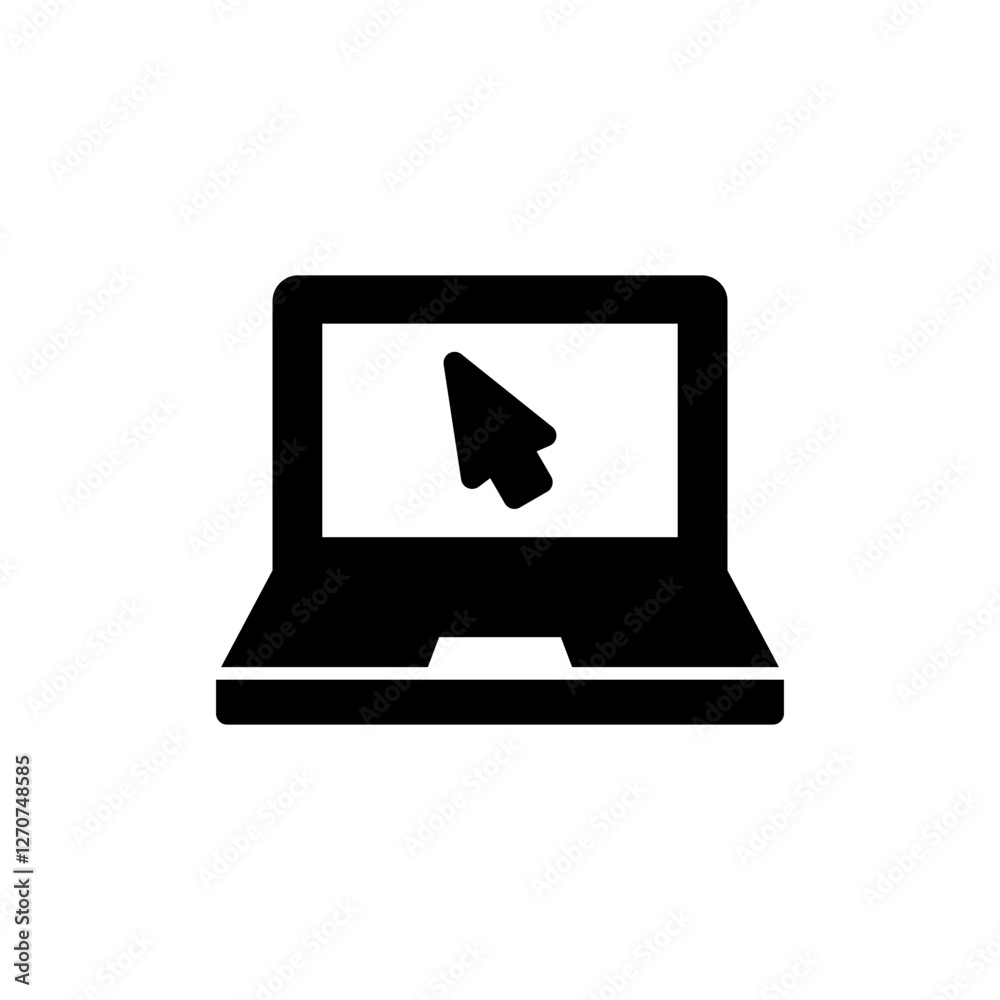 Fototapeta premium Laptop icon vector illustration. computer sign and symbol
