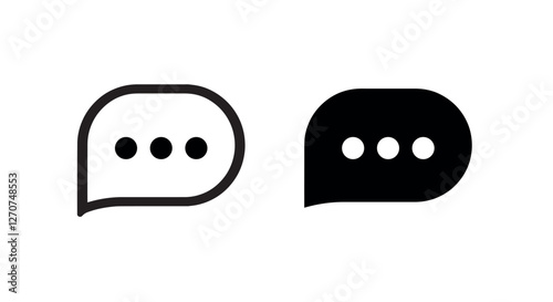 chat icon on white background	