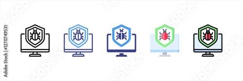 Antimalware Multistyle Icon Set