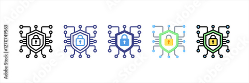 Cyber Security Multistyle Icon Set