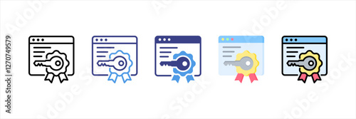 Software License Multistyle Icon Set