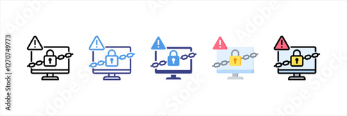Ransomware Multistyle Icon Set
