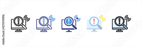 Computer Scan Multistyle Icon Set
