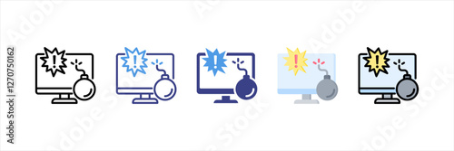 Threat Multistyle Icon Set