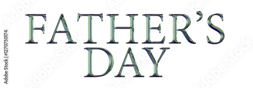 Happy Father`s Day. Text design with chrome effect