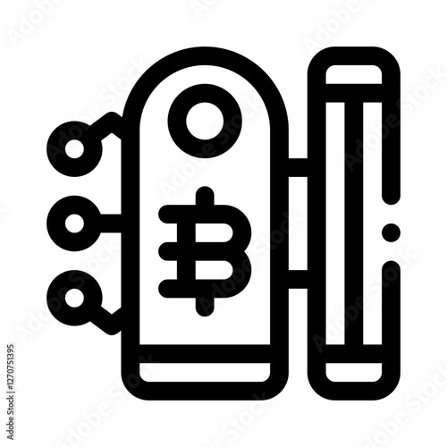 Hardware wallet line icon