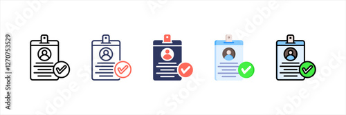 Verified Account Multistyle Icon Set