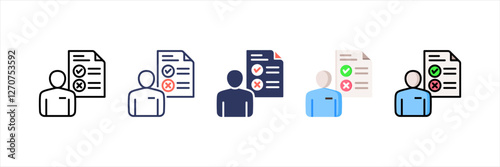 Assessment Multistyle Icon Set