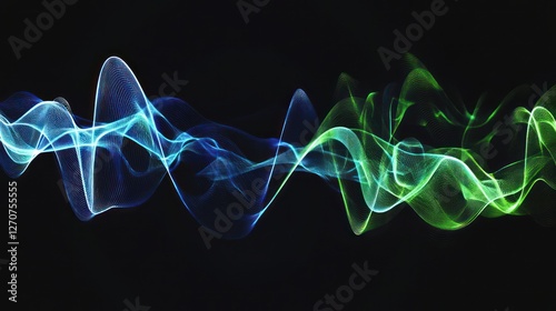 Abstract Green and Blue Waves