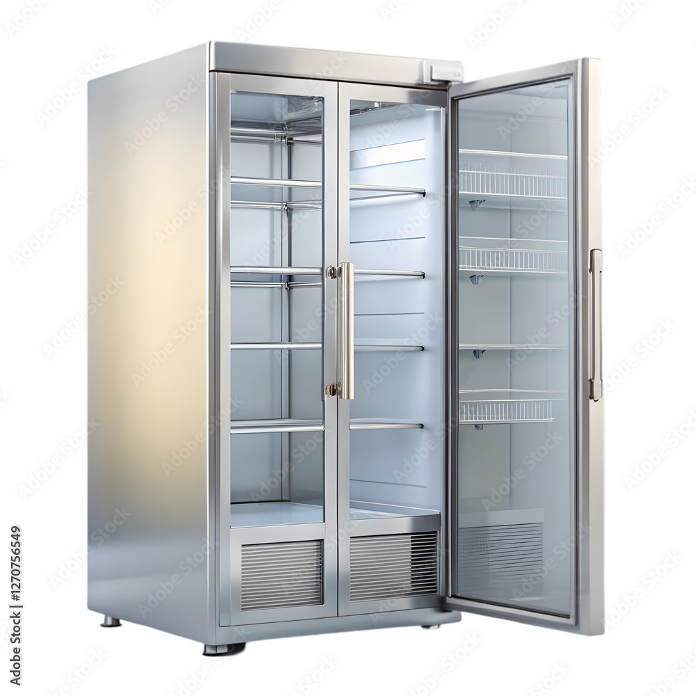 modern refrigerator isolated on transparent background Png