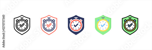 Time Keeping Multistyle Icon Set