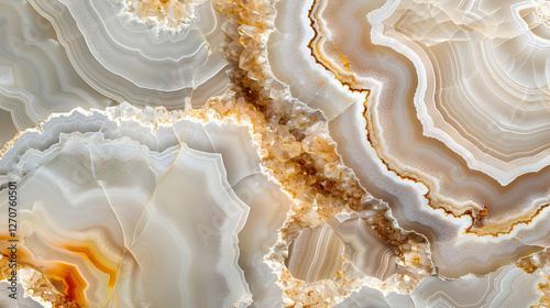 Close-up of a beautiful agate stone showcasing intricate patterns and colors.