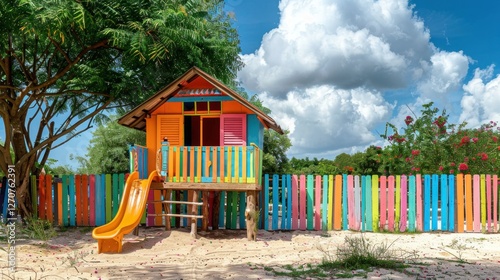 Wallpaper Mural Vibrant Play House Paradise: A Colorful Child's Dreamland Torontodigital.ca