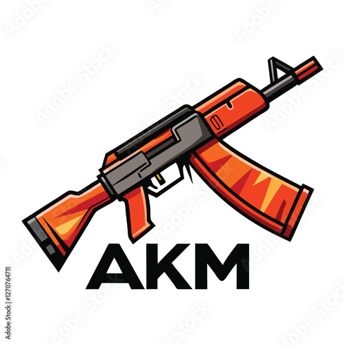 akm gun vector image