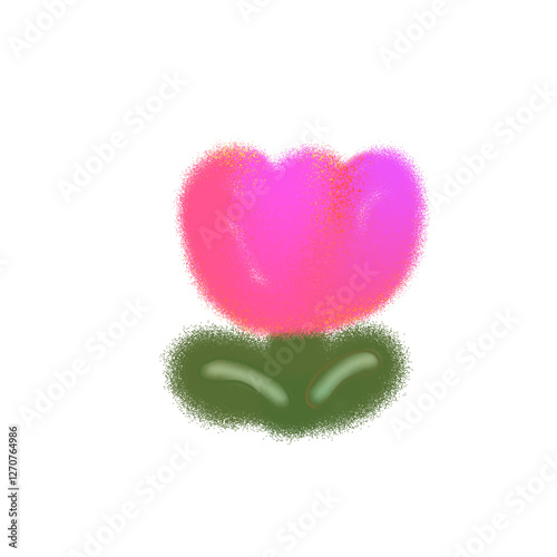 Abstract Flower with Pink Petals