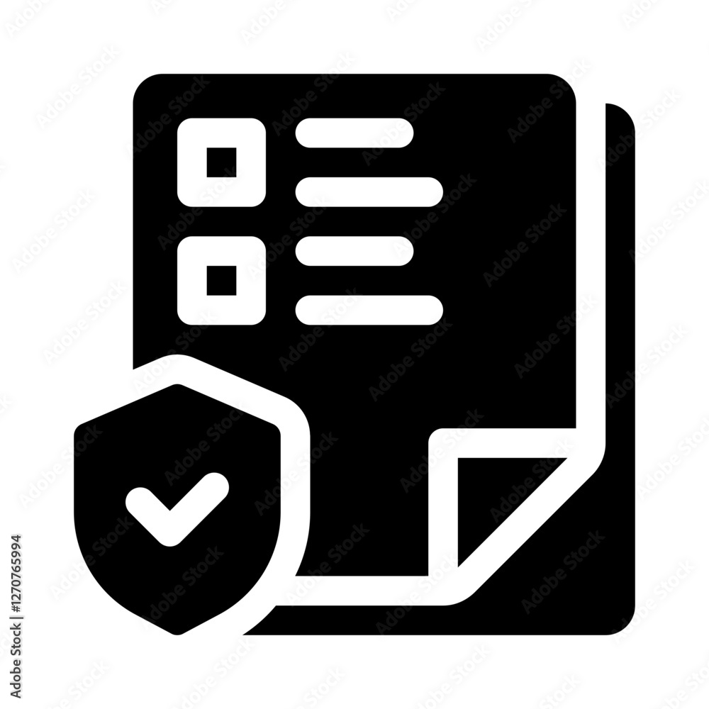 Data security glyph icon Data security glyph icon