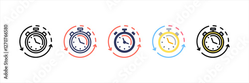Countdown Multistyle Icon Set