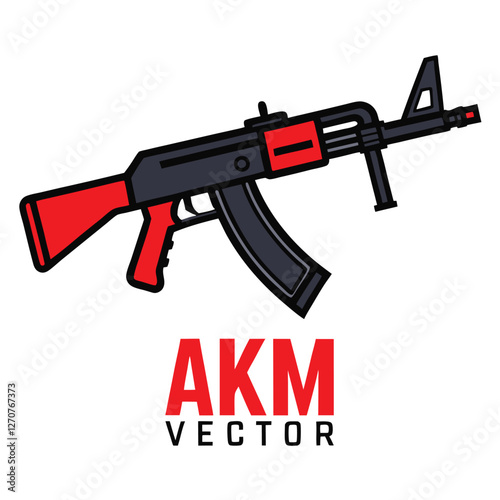 akm gun vector image