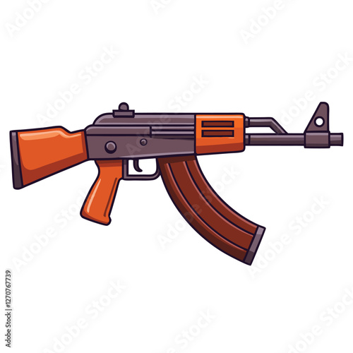 akm gun vector image