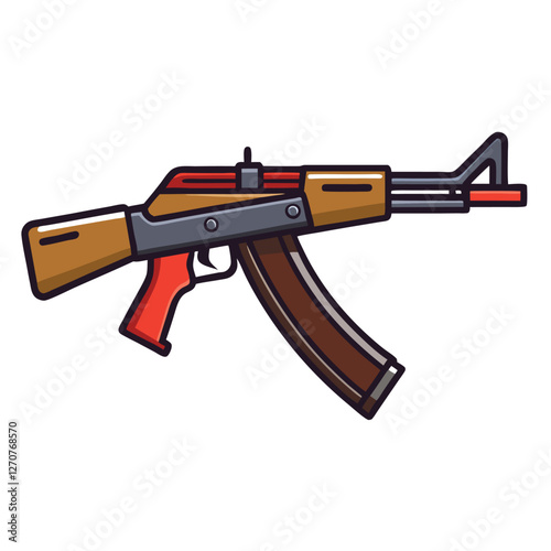 akm gun vector image