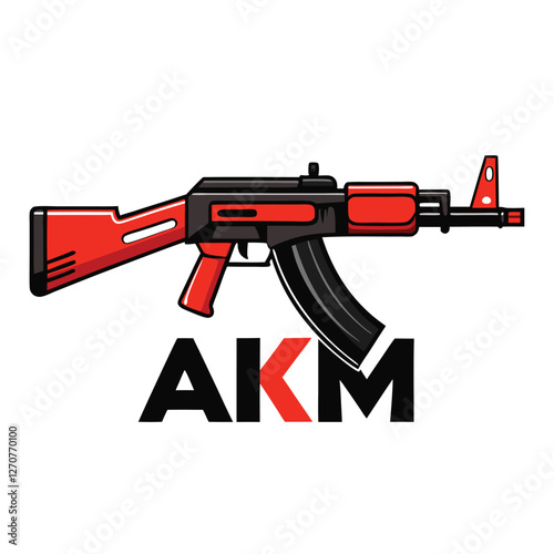 akm gun vector image