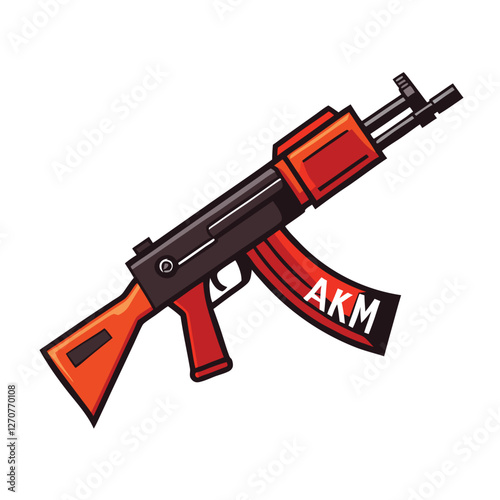 akm gun vector image