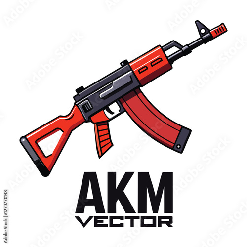 akm gun vector image